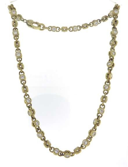 Judith Ripka CZ Station Necklace