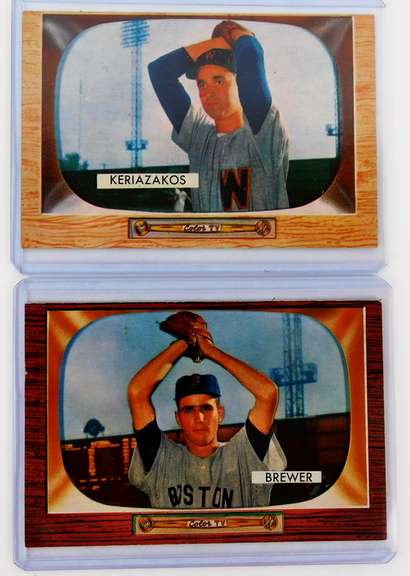 2 Bowman 1955 Baseball Cards