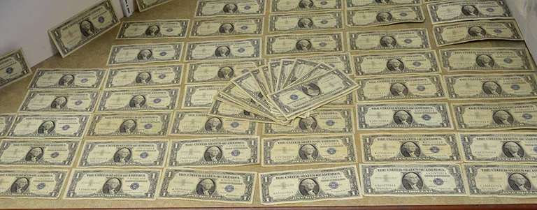 Lot Of 70 Circulated Silver Certificates