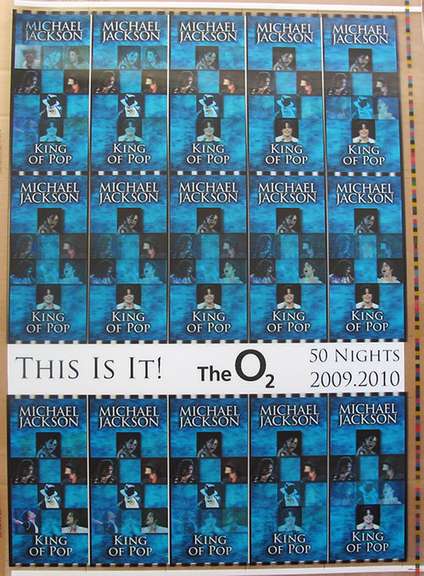 MICHAEL JACKSON Undistributed Concert Tickets Sheet 2