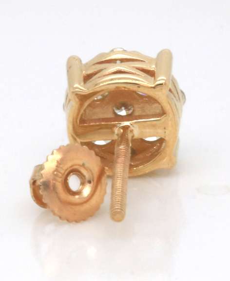 Brilliant Yellow Gold Diamond Earrings