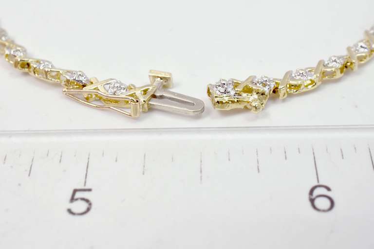 X's & O's Yellow Gold Bracelet