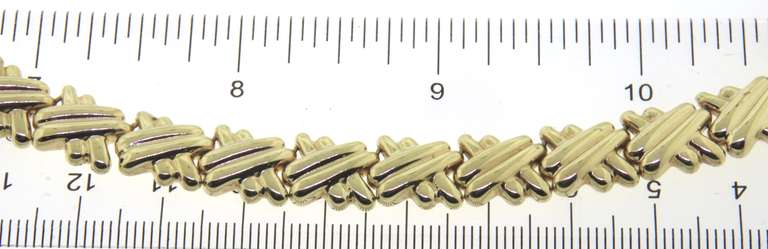 Outstanding Yellow Gold Stampato X Necklace