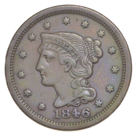 1846/1846 Braided Hair Large Cent - N.4