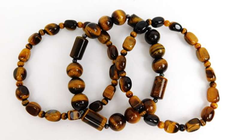 3 Tiger Eye Stretch Bracelets
