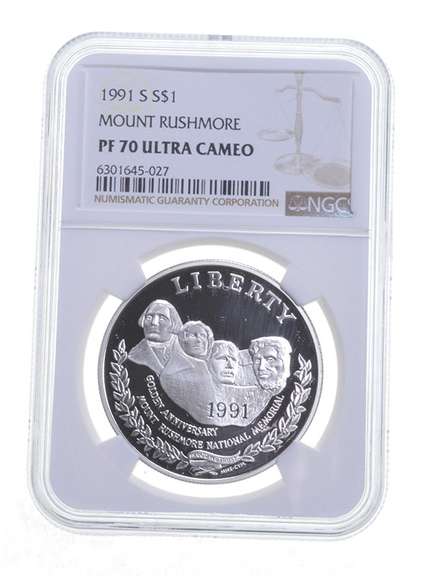 PF70 UCAM 1991-S Mount Rushmore Commemorative Silver Dollar - NGC