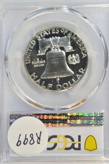 Near Perfect Gem Proof 1956 Franklin Half Dollar. PCGS PR68