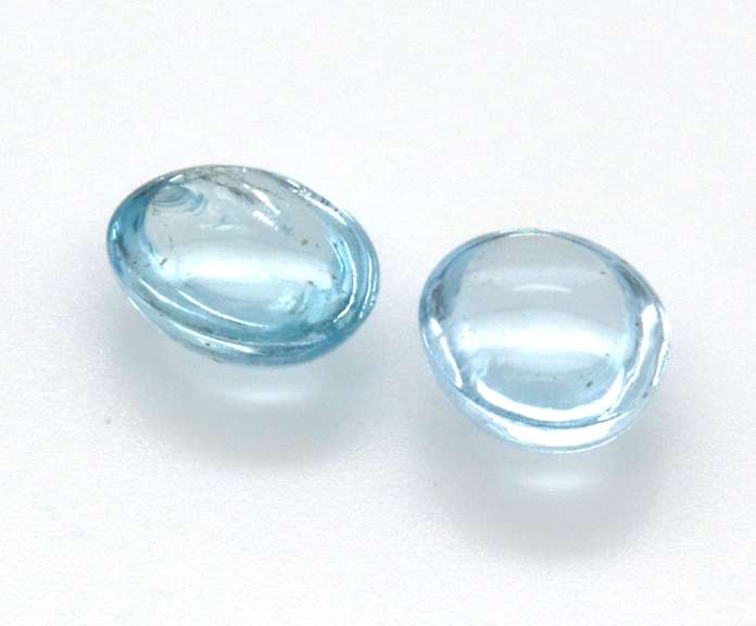 Cute Pair of Oval Shaped Aquamarine Gemstones