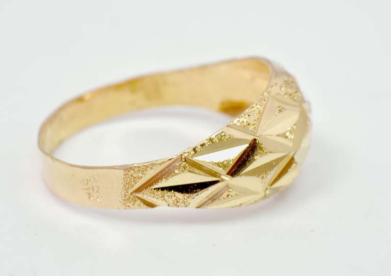 21K Diamond Cut Ring