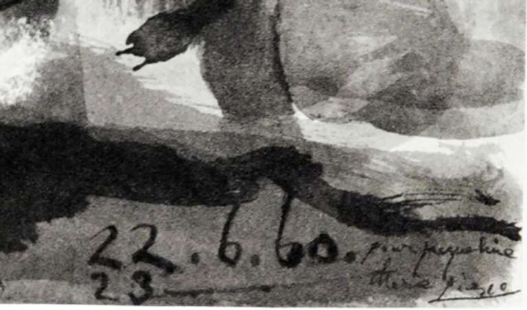 Pablo Picasso From Bull Fighter series 1960.