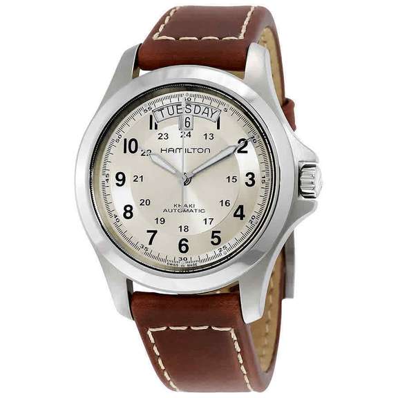 Hamilton Swiss Khaki Automatic Silver Dial Watch.