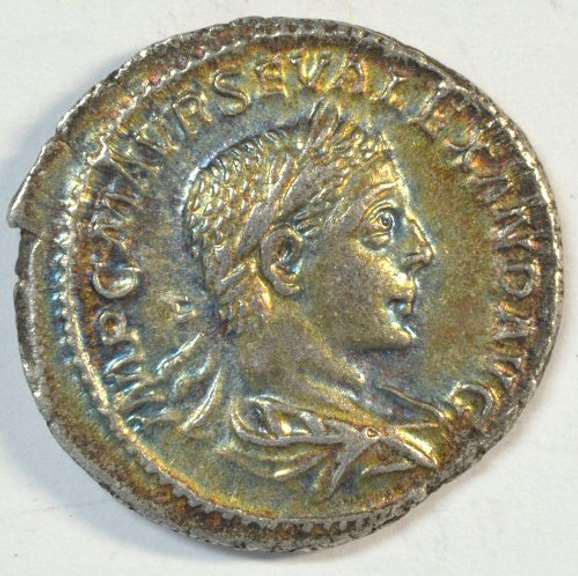 Original Severus Alexander Roman Silver Denarius, 222-235 AD
