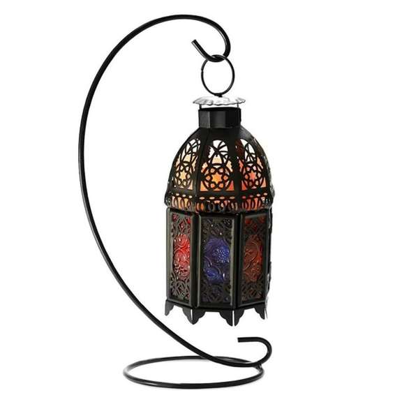 Iron Frame Natural Crystal Salt Rock Lamp