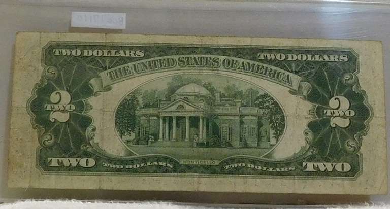 1928-G $2 Red Seal US Note, first Yr small size