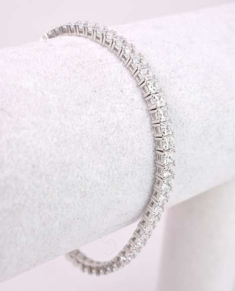 Sterling Silver CZ Bracelet.