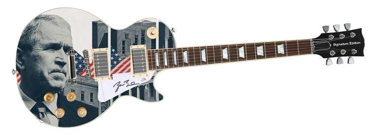 George W Bush Autographed Signed Photo Graphics Guitar ACOA