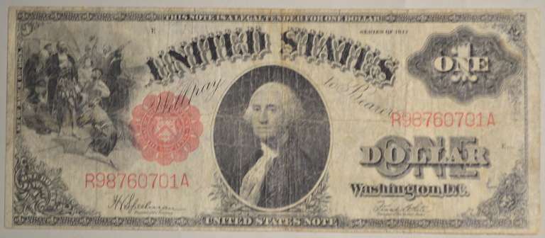 $ 1 Landing Of Columbus Series 1917 US Note
