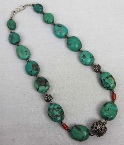 2 Lot of Turquoise and Coral Necklaces