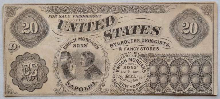 E Morgan A Sapolio Advertising $ 20 Note