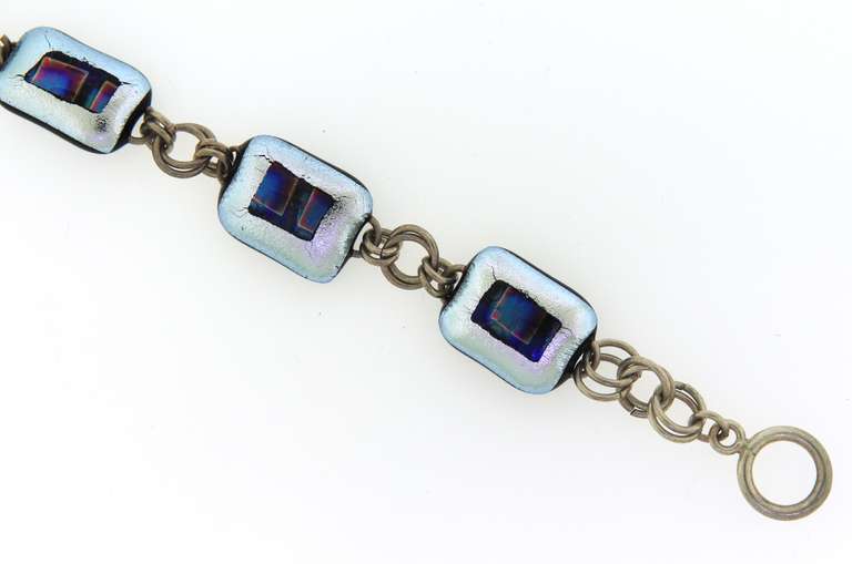 Sterling Silver Square Link Bracelet