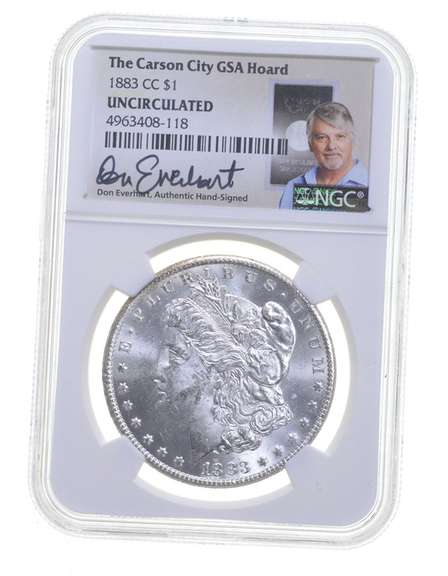 UNC 1883-CC Morgan Silver Dollar - Carson City GSA Hoard - Graded NGC