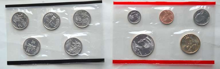 3 Each US Mint Set Lot 1987 1990 & 2002