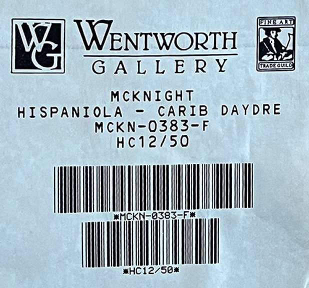 Thomas McKnight Hand Signed Serigraph, Hispaniola