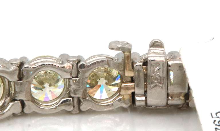 Elegant +30ctw Diamond Platinum Bracelet