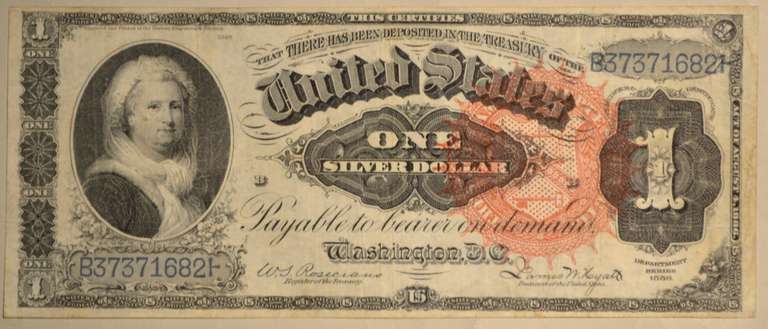 $1 1886 Martha Washington Silver Certificate