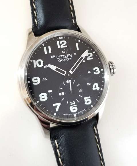 Citizen Pilot Style 3H 37mm large numeric markers new with tag