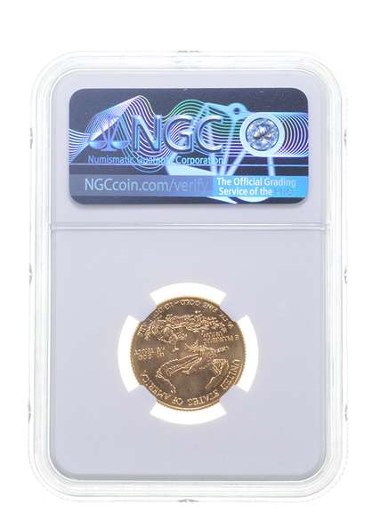 MS69 Mint Error 1998 $10 American Gold Eagle - OBV Struck Thru - NGC