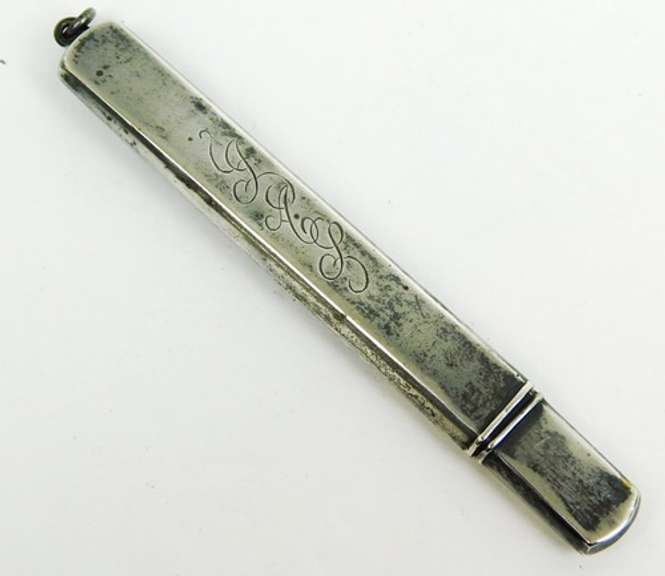 Antique Sterling Equestrian Pencil or Needle Case