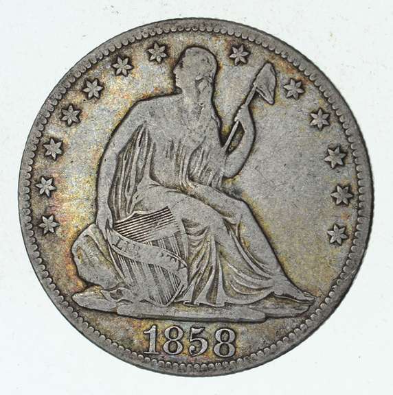 1858-O Seated Liberty Half Dollar - Circulated
