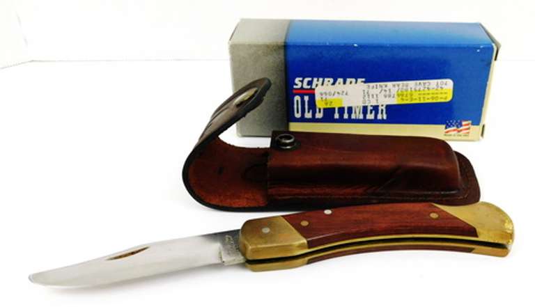 Schrade Uncle Henry LB7 Lock Blade Knife & Pouch