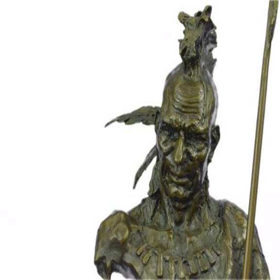 Native American Indian Chief Bronze Sculpture
