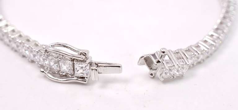 Sterling Silver CZ Bracelet.