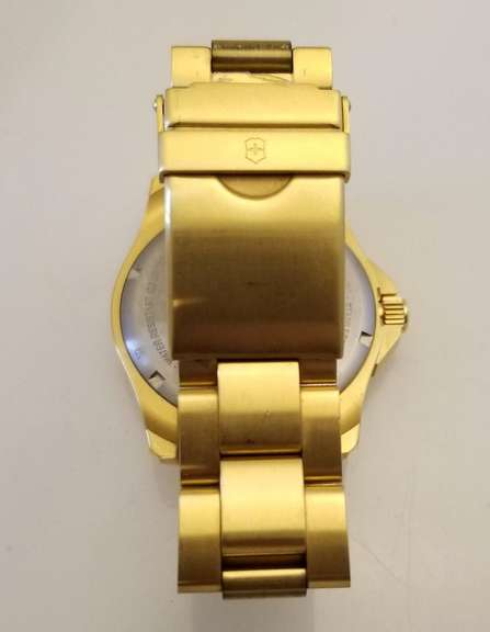 VICTORINOX SWISS ARMY MAVERICK BROWN DIAL GOLD PVD MEN'S WATCH