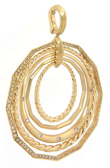 David Yurman Diamond Star Pendant in 18kt