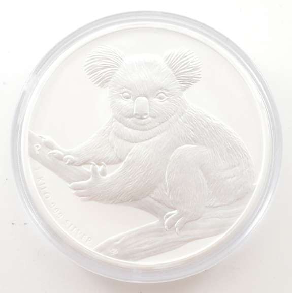 2009 Australia 30 Dollars - 1kg .999 Silver - Koala - Hockey Puck