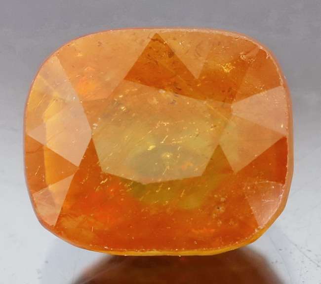 Very rich 6.39ct saffron yellow Sapphire