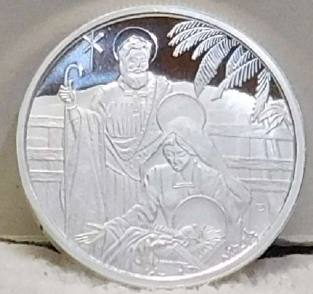 Christmas Silver Round 1 Oz - Nativity