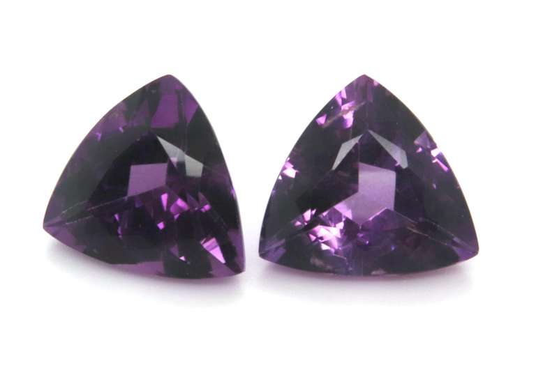 Exciting Pair of Trillion Cut Amethyst Gemstones, 16.95cts