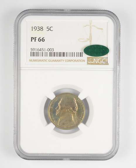PF66 1938 Jefferson Nickel - CAC - Graded NGC