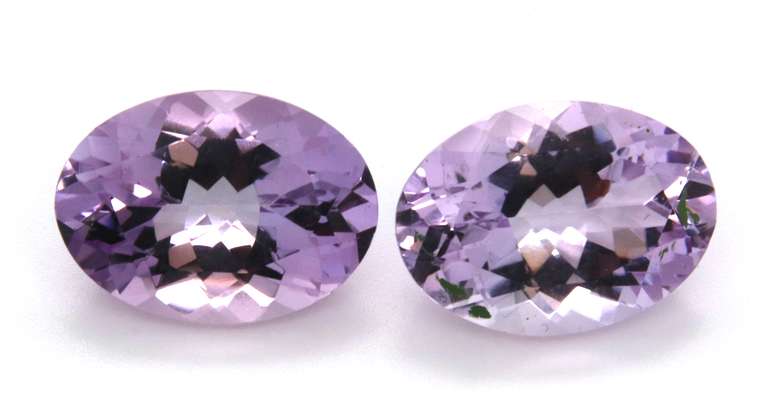 Glorious Pair of Oval Rose De France Amethyst Gemstones, 22.25cts