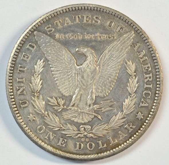 Upper end 1878-CC Morgan Silver Dollar. Scarce