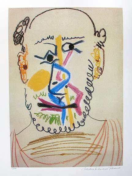 Pablo Picasso, Half Bald Man With Beard