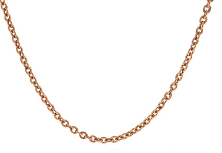 Nice Rose Gold Round Link Chain Necklace