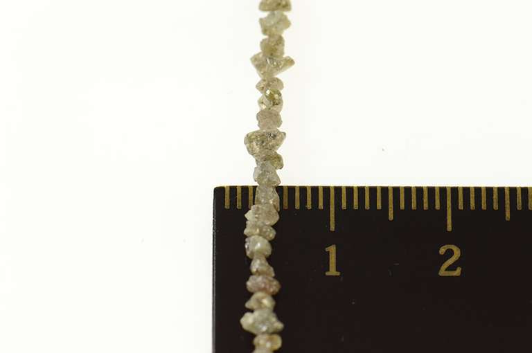 14K Yellow Gold Raw Pyrite Stone Beaded 3.3mm Statement Necklace