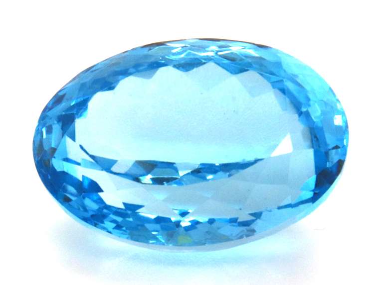 Delightful 45.63ct Oval Shaped Blue Topaz Gemstone