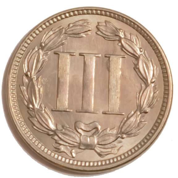 1869  Unc 3 Cent Nickel